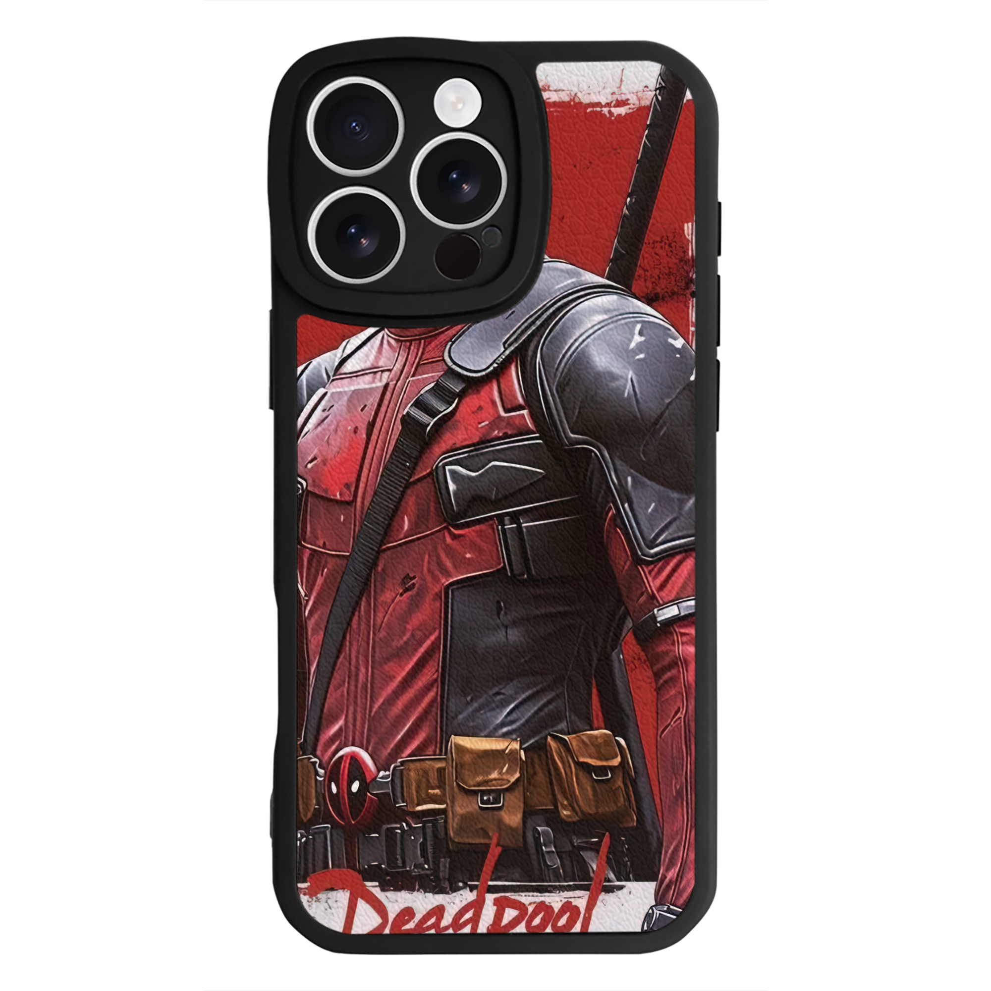 （画像用） Deadpool デッドプール 【iPhone 16シリーズ対応】シリコンスマホケース（レザー調） 材質：シリコン